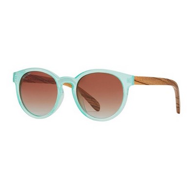 Reagan Eco-Sustainable Polarized Sunglasses w/Jade & Zebra Wood Frame