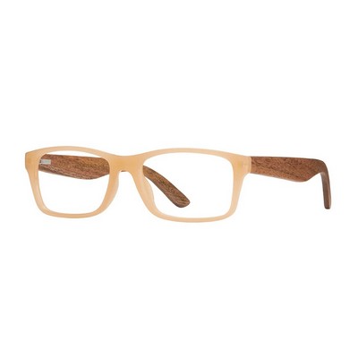 Avalon Eco-Sustainable Beige/Wood Brown Reading Glasses