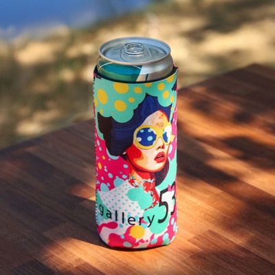 Overseas Direct Full Color 12 Oz Slim Neoprene Can Cooler