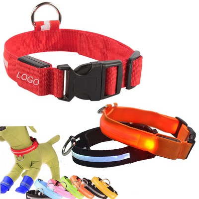 Rechargeable Led Waterproof Night Walking Dog Glowing Collar
