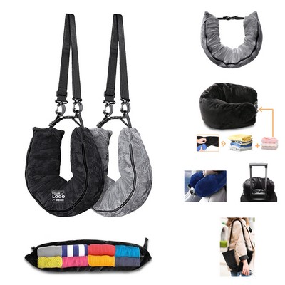 Multifunctional Fillable Luggage Neck Pillow