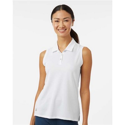 Adidas® Women's Ottoman Sleeveless Polo Shirt
