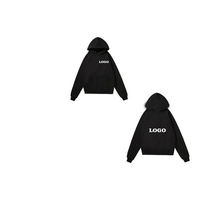 Premium Cotton Blend Drop Shoulder Oversized Fleece Pullover Hoodie