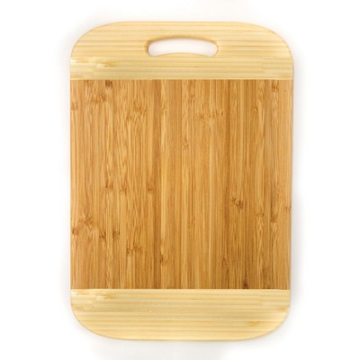BergHoff Bamboo Rectangular Handled Cutting Board Two-Tone, 14.2X9.9X0.7"
