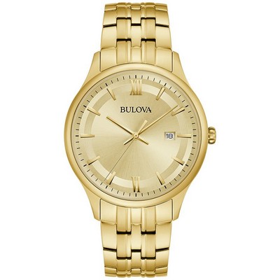 Bulova Watches Corporate Exclusive Classic Men's Watch, Gold-Tone w/Champagne Dial