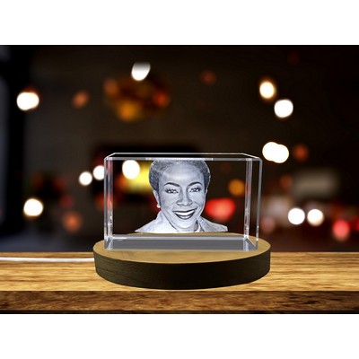Ona Judge 3D Engraved Crystal Trophy Award - Trailblazing Photographer's Legacy