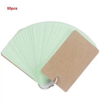 50 Sheets Index Card with Binder Ring