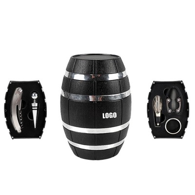 5" 1 Wine Opener w/Silver Barrel Shaped Case