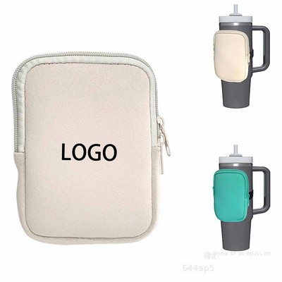Neoprene Bottle Sleeve with Card Pouch