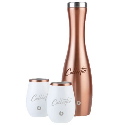 Snowfox Insulated Carafe and Wine Tumbler Set
