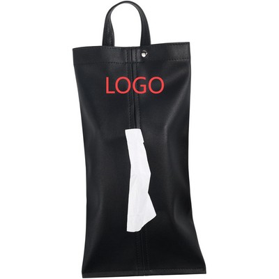 Hanging Faux Leather Tissue Dispenser