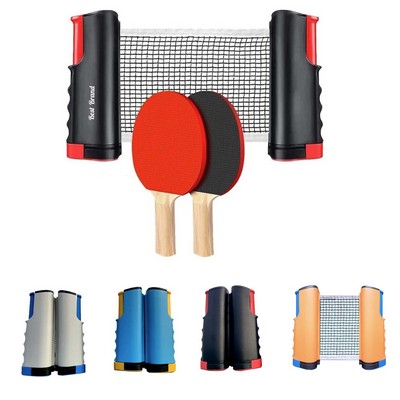 Ping Pong Paddle Set with Retractable Net (No Balls)