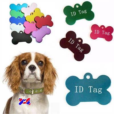 Bone Shaped Aluminum Pet Tag