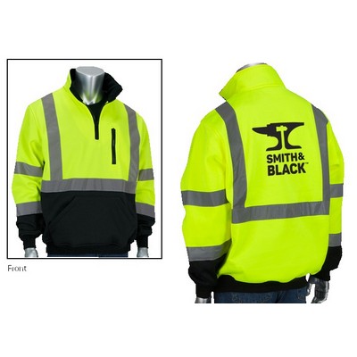 Quarter-Zip Pullover Black Bottom Sweatshirt