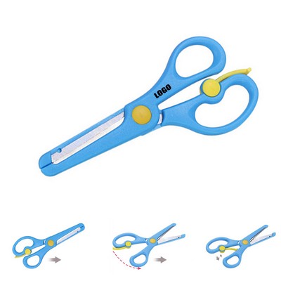 Ergonomic Stainless Steel Safety Scissors with Plastic Body