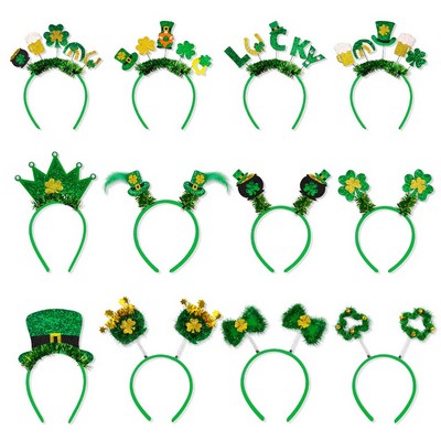 St. Patrick's Day Shamrock Tinsel Headband
