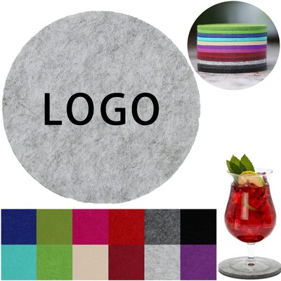 Round Absorbent Felt Cup Coaster