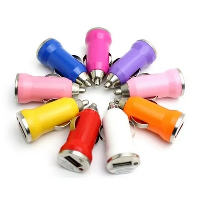 Bullet Shaped Usb Car Charger Adapter