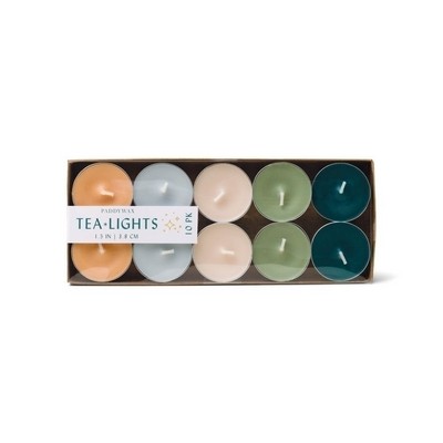 Colored Tea Lights, 10 Count - Fall
