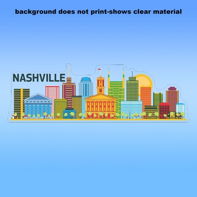 Clear Removable Glass Decals (10"X2.5") - Removeable. Repositionable. Custom Shape