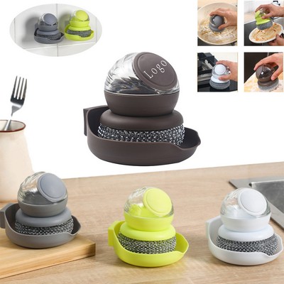 Multifunctional Press-to-Dispense Dish Brush