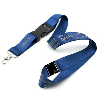 3/4" Premium Nylon Lanyard with Buckle Release and Safety Breakaway