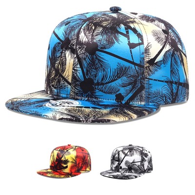 5-Panel Full-Color Printed Structured Baseball Caps