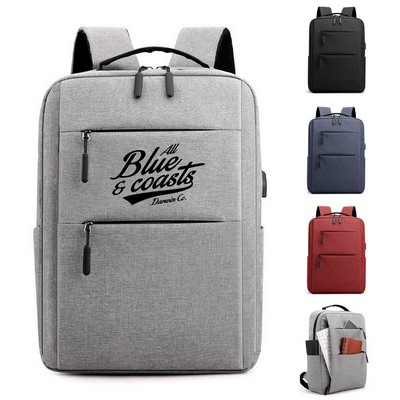 Polyester Laptop Backpack with Usb Charging Port