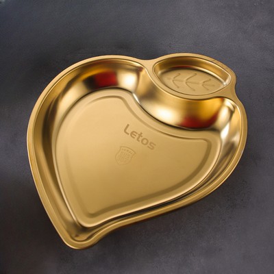 Stainless Steel Peach Heart Plate