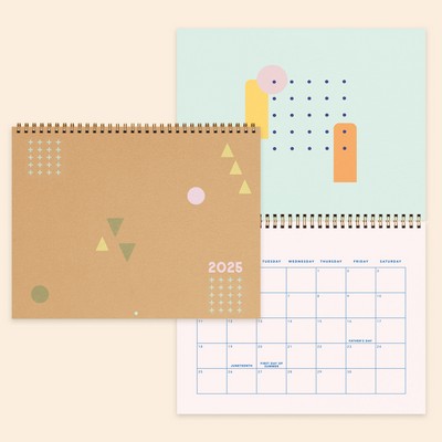 Calendar - Standard - Horizontal - Text Weight With Color Guts