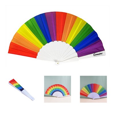 Rainbow Folding Handheld Fan