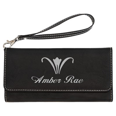 Leatherette Wallet with Strap