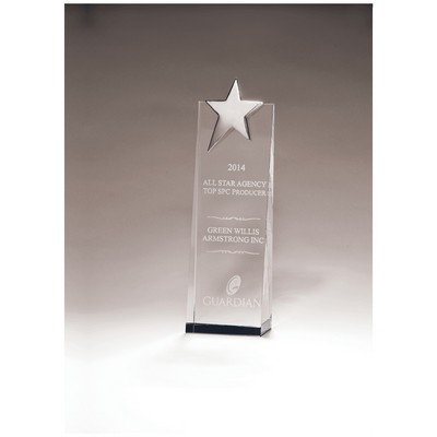 Crystal Trophy with Star and Prism Effect