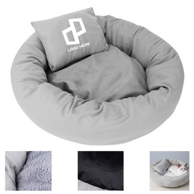 Egg Tart Shaped Pet Warm Bed Cushion