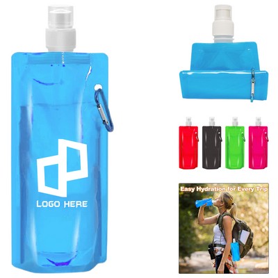Collapsible Portable Water Bag Pouch Bottle