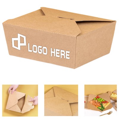 6.50X5.39X2.56" Greaseproof Kraft Paper Fried Chicken Box