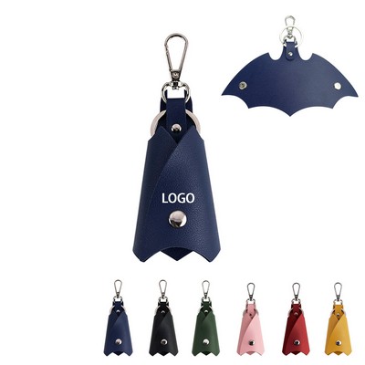 Bat Shaped Pu Leather Foldable Keychain