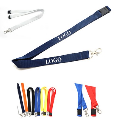 Safety Buckle Polyester Lanyard