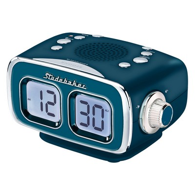 Studebaker Retro Digital Bluetooth Am/Fm Clock Radio - Blue