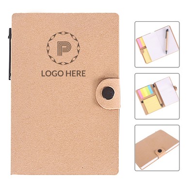 Notebook w/ Sticky Notes Flags & Pen