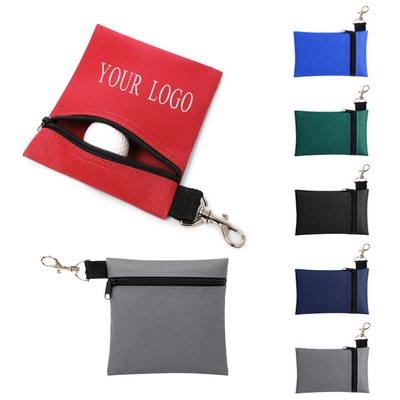 Zipper Golf Tee/Ball Pouch Bag