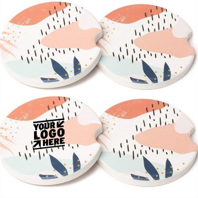 Absorbent Ceramic Car Coaster Set