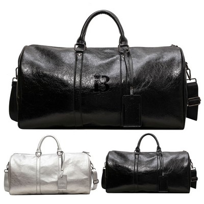 Large Capacity Travel Fashionable PU Luggage Bag
