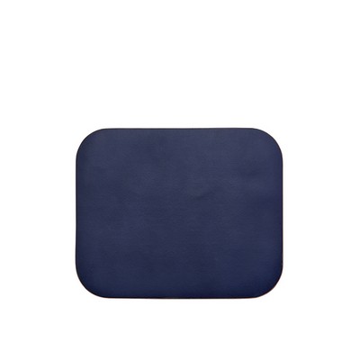 Tan/Navy Italian Leather Mouse Pad