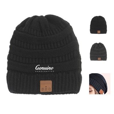 Ponytail-Friendly Bluetooth Knit Beanie