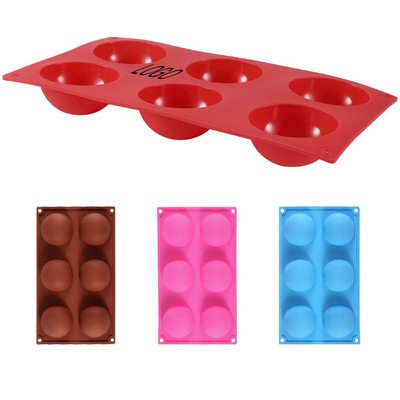 6-Cavity Semi-Circle Silicone Chocolate Mold