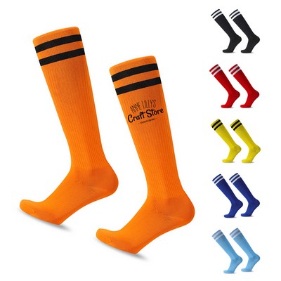 Team Sport Non-Slip Knee-Length Tube Sock
