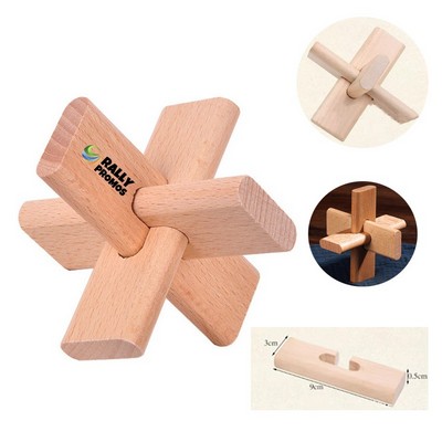 Wooden Toy Kongming Lock Tee Adult Casual Educational Toy