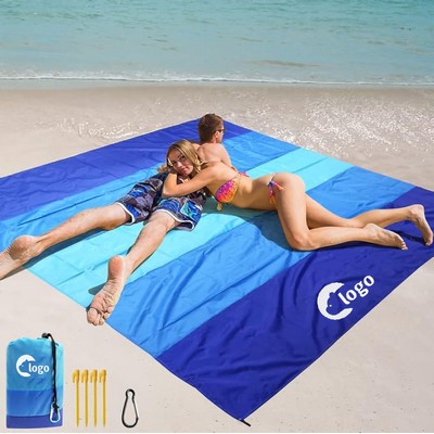 79 X 83 Inches Beach Blanket Waterproof Sandproof Beach Mat