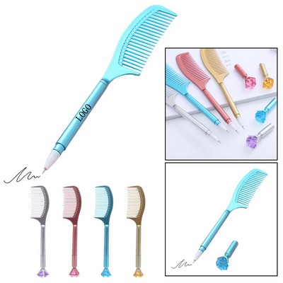 Diamond-Capped Comb Shaped Pen